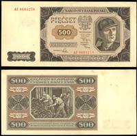 500 złotych 1.07.1948, seria i numeracja AF 8664