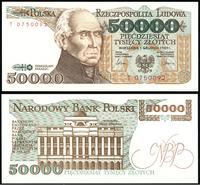 50.000 złotych 1.12.1989, seria i numeracja T 07