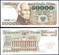 50.000 złotych 1.12.1989, seria i numeracja AC 1