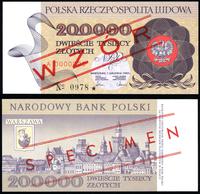 200.000 złotych 1.12.1989, seria i numeracja A 0