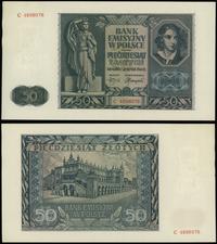 50 złotych 01.08.1941, seria C, numeracja 489807