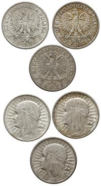 zestaw 3 x 2 złote, 1932, 1933 i 1934, Warszawa,