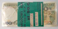 zestaw banknotów 50 złotych 1.12.1988, seria HU,
