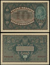 10 marek polskich 23.08.1919, seria II-AK numera
