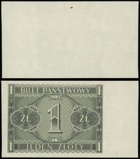 1 złoty 1.10.1938, niedokończony druk, strona gł