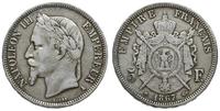 5 franków 1867, Paryż, popiersie autorstwa Barre