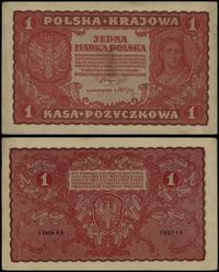 1 marka polska 23.08.1919, seria I-AA, numeracja