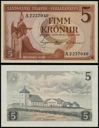 5 koron 21.06.1957, seria A, numeracja 2237040, 