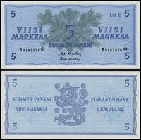 5 markkaa 1963, seria B, numeracja 0143834, Na s