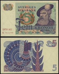 5 kronor 1970, seria AU, numeracja K765299, Pięk