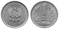 1 złoty 1967, Warszawa, Piękny, rzadki rocznik.,