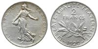 2 franki 1920, Paryż, srebro, pięknie zachowane