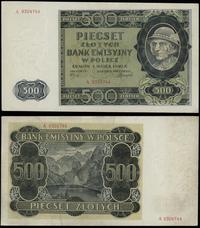 500 złotych 1.03.1940, seria A, numeracja 932474