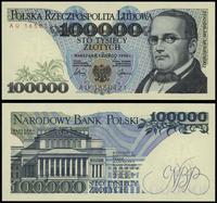 100 000 złotych 1.02.1990, seria AU 1650121, wyś