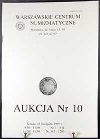 WCN Aukcja nr 10, 18.XI.1995, 1200 pozycji- mone