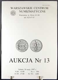 WCN Aukcja nr 13, 24.V.1997, 1205 pozycji- monet