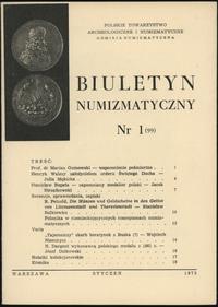Biuletyn Numizmatyczny, zeszyt nr 1/1975 (99), o