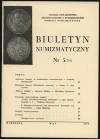 Biuletyn Numizmatyczny, zeszyt nr 5/1975 (103), 