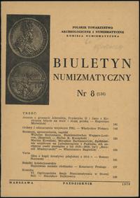 Biuletyn Numizmatyczny, zeszyt nr 8/1978 (136), 