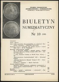 Biuletyn Numizmatyczny, zeszyt nr 10/1980 (158),