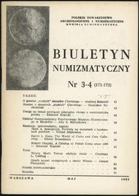 Biuletyn Numizmatyczny, zeszyt nr 3-4/1982 (171-
