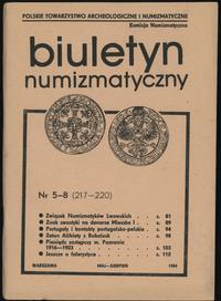 Biuletyn Numizmatyczny, zeszyt nr 5-8/1986 (217-