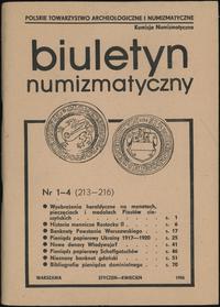 Biuletyn Numizmatyczny, zeszyt nr 1-4/1986 (217-