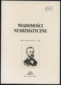 Wiadomości Numizmatyczne, zeszyt 1/2008 (185), w