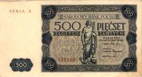 500 złotych 15.07.1947, seria X, w prawym dolnym