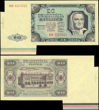 20 złotych 1.07.1948, seria HM, numeracja 521762