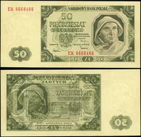 50 złotych 1.07.1948, seria EK, numeracja 666846