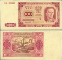 100 złotych 1.07.1948, seria HA, numeracja 19354