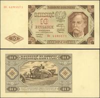 10 złotych 1.07.1948, seria BC, numeracja 419317