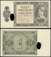 1 złoty 1.10.1938, seria IŁ, numeracja 9699072, 