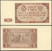 5 złotych 1.07.1948, seria BK, numeracja 7022434