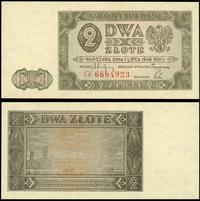 2 złote 1.07.1948, seria CK, numeracja 6684923, 