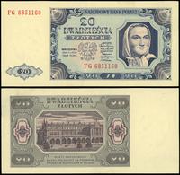 20 złotych 1.07.1948, seria FG, numeracja 685116