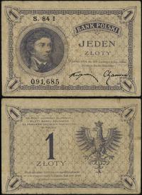 1 złoty 28.02.1919, seria 84 I, numeracja 091685