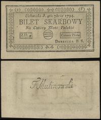 4 złote polskie 4.09.1794, seria 2-F, Miłczak A1