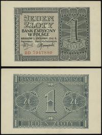 1 złoty 1.08.1941, seria BD, numeracja 7947880, 