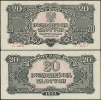 20 złotych 1944, seria As, numeracja 332321, w k