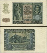 50 złotych 1.03.1940, seria A, numeracja 4999001