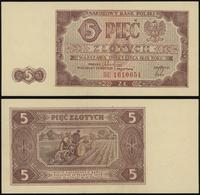 5 złotych 1.07.1948, seria BE, numeracja 1610651