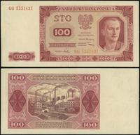 100 złotych 1.07.1948, seria GG, numeracja 53514