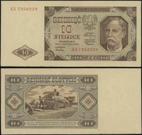10 złotych 1.07.1948, seria AX, numeracja 725022