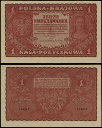 1 marka polska 23.08.1919, seria I-P, numeracja 