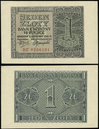 1 złoty 1.08.1941, seria BE, numeracja 0206101, 
