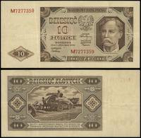10 złotych 1.07.1948, seria M, numeracja 7277359