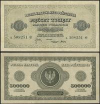 500.000 marek polskich 30.08.1923, seria K, nume