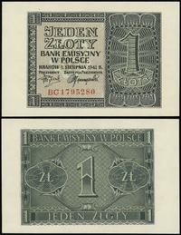 1 złoty 1.08.1941, seria BC, numeracja 1795280, 